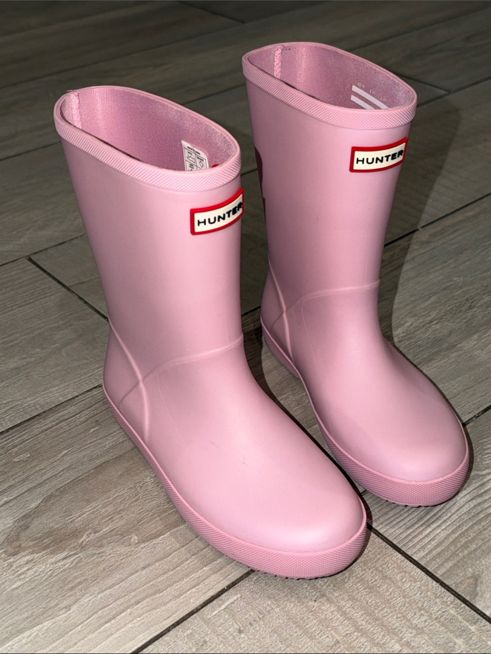 Hunter Kids Light Pink Rubber Rain Boots